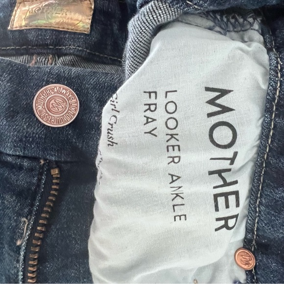Mother Looked Ankle Fray Girl Crush Jeans size 25 - Picture 9 of 16